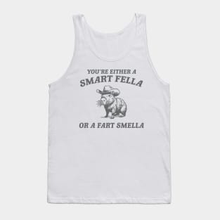 Are You A Smart Fella Or Fart Smella Vintage Style Shirt, Retro Cartoon T Shirt, Weird T Shirt, Meme T Shirt, Cabybara Tank Top